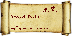 Apostol Kevin névjegykártya