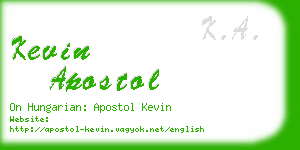 kevin apostol business card